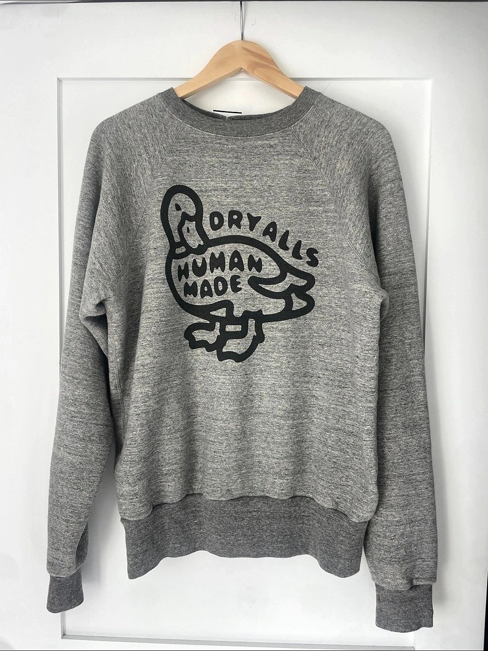 Human Made Dry Alls Duck Crewneck Sweatshirt Gray Size Medium